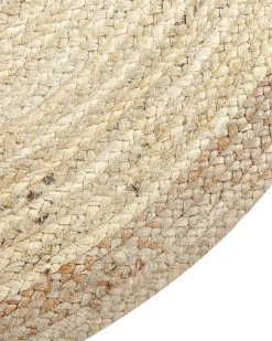 Beliani Pyorea Matto Juutti Vaalea Beige 120 Cm Menemen Hot