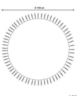 Beliani Pyorea Matto Puuvilla Beige 140 Cm Horasan New