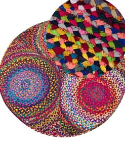 Beliani Pyorea Matto Puuvilla Monivarinen O 140 Cm Ladik Fashion