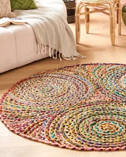 Beliani Pyorea Matto Puuvilla Monivarinen O 140 Cm Yenice Cheap