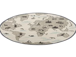 Beliani Pyorea Matto Puuvilla Ruskeanharmaa 120 Cm Kesda Shop