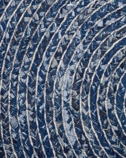 Beliani Pyorea Matto Puuvilla Tummansininen 140 Cm Buluca Fashion