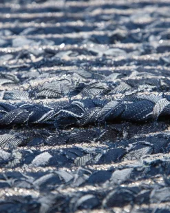 Beliani Pyorea Matto Puuvilla Tummansininen 140 Cm Buluca Fashion