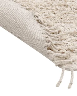 Beliani Pyorea Matto Puuvilla Vaalea Beige 140 Cm Bitlis New