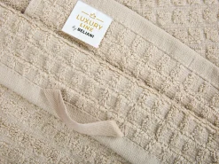 Beliani Pyyhesetti 4 Kpl Beige Puuvilla Atai Clearance