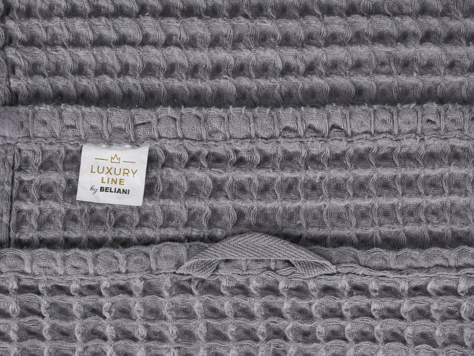 Beliani Pyyhesetti 9 Kpl Harmaa Puuvilla Areora Best