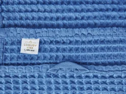 Beliani Pyyhesetti 4 Kpl Sininen Puuvilla Areora Outlet