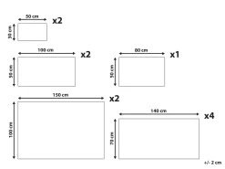 Beliani Pyyhesetti 11 Kpl Valkoinen Puuvilla Atai Best