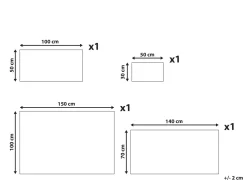 Beliani Pyyhesetti 4 Kpl Valkoinen Puuvilla Atai Sale