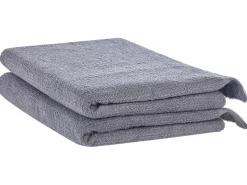 Beliani Pyyhesetti Puuvilla Harmaa 2 Kpl Atiu Outlet
