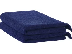 Beliani Pyyhesetti Puuvilla Laivastonsininen 2 Kpl Atiu Fashion