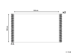 Beliani Pyyhesetti Puuvilla Laivastonsininen 2 Kpl Atiu Fashion