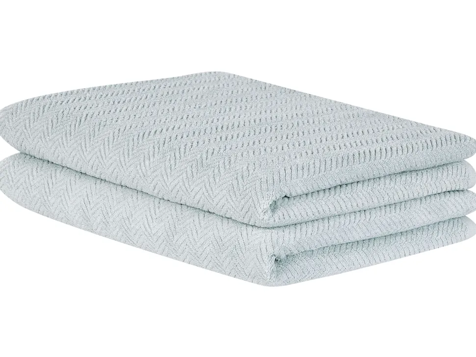 Beliani Pyyhesetti Puuvilla Mintunvihrea 2 Kpl Mitiaro Sale