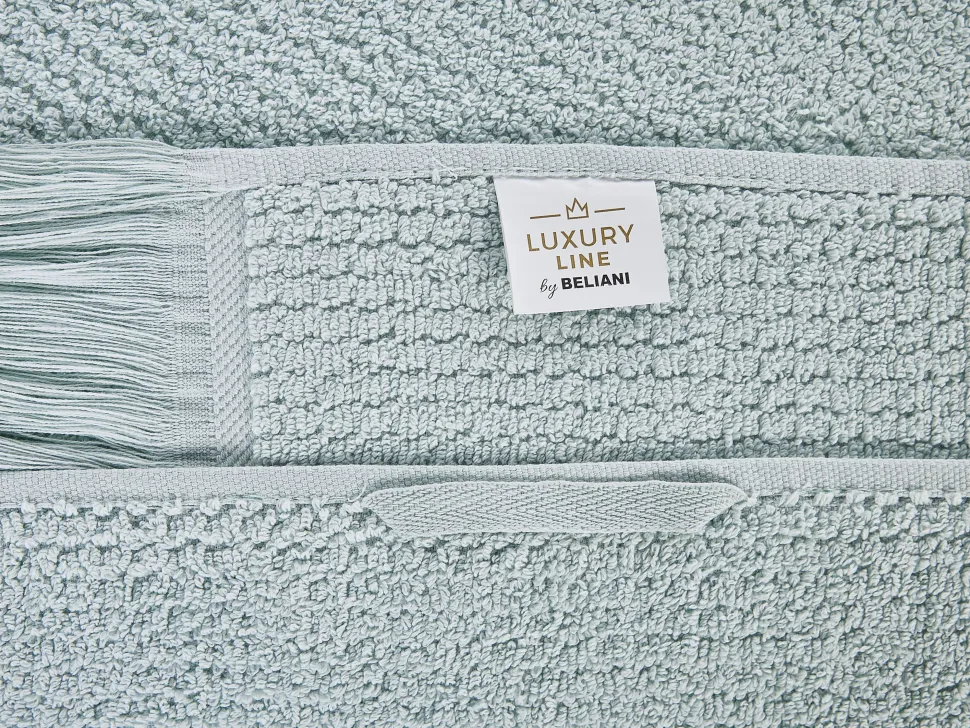 Beliani Pyyhesetti Puuvilla Mintunvihrea 9 Kpl Atiu Outlet