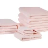 Beliani Pyyhesetti Puuvilla Pastellipinkki 9 Kpl Atiu Flash Sale