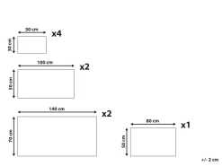 Beliani Pyyhesetti Puuvilla Sininen 9 Kpl Areora Cheap