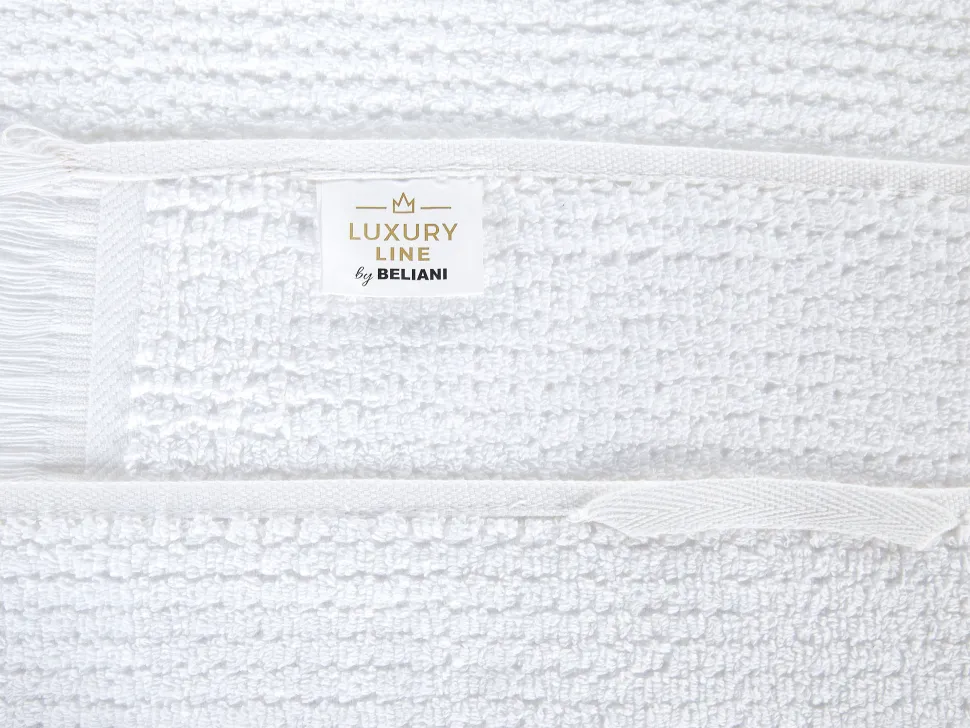 Beliani Pyyhesetti Puuvilla Valkoinen 9 Kpl Atiu Hot