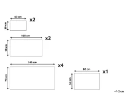 Beliani Pyyhesetti Puuvilla Valkoinen 9 Kpl Atiu Hot
