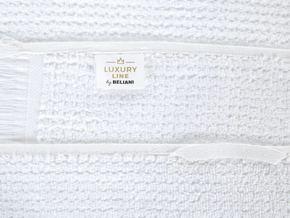 Beliani Pyyhesetti Puuvilla Valkoinen 2 Kpl Atiu Discount