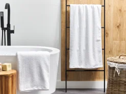 Beliani Pyyhesetti Puuvilla Valkoinen 2 Kpl Mitiaro Cheap