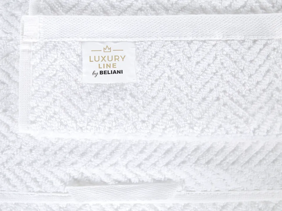 Beliani Pyyhesetti Puuvilla Valkoinen 9 Kpl Mitiaro Sale