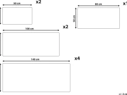 Beliani Pyyhesetti Puuvilla Valkoinen 9 Kpl Mitiaro Sale