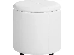 Beliani Rahi Keinonahka Säilytystila Valkoinen 38 Cm Maryland Fashion