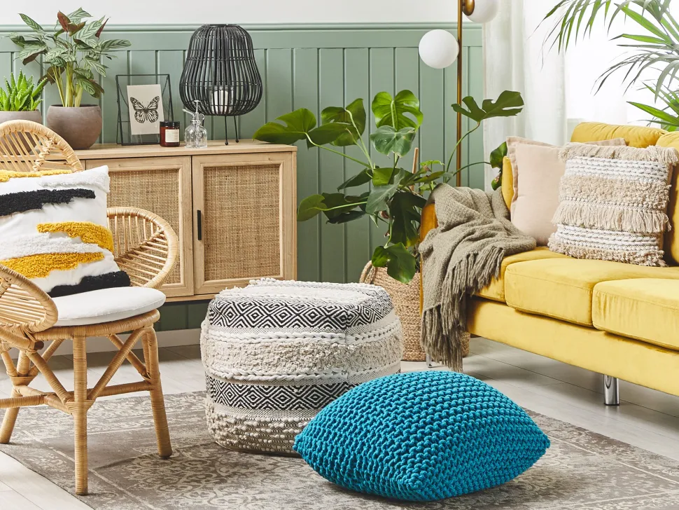 Beliani Rahi Puuvilla Merensininen 50 X 50 Cm Conrad Sale