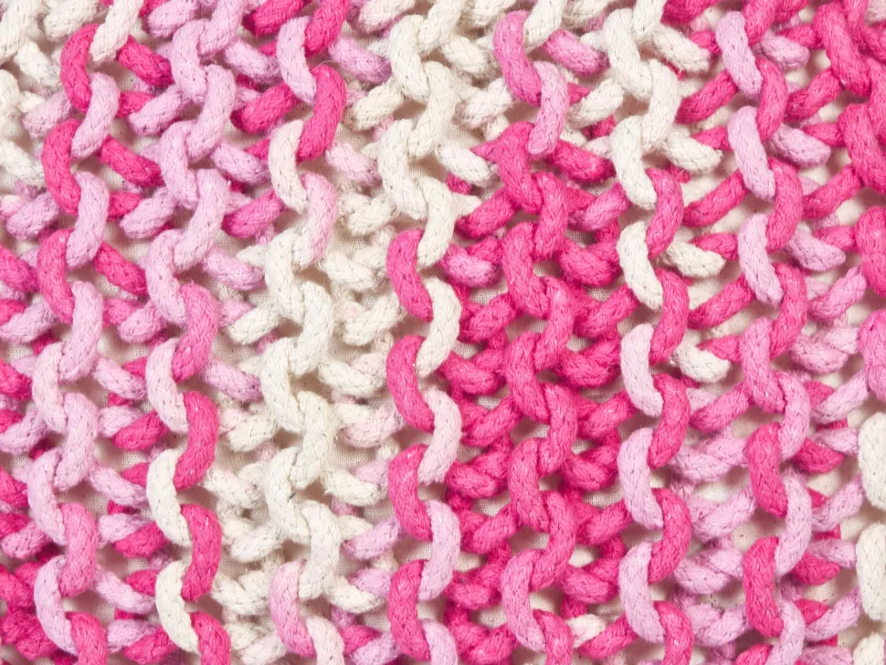 Beliani Rahi Puuvilla Valkoinen/Vaaleanpunainen 50 Cm Conrad New