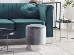 Beliani Rahi Sametti Harmaa 36 Cm Brigitte New