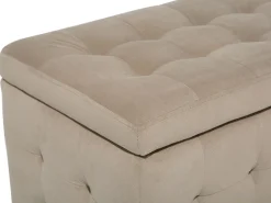 Beliani Rahi Sametti Säilytystila Vaaleanruskea 72 X 42 Cm Michigan Best