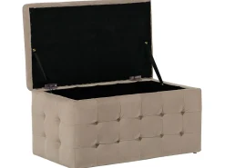 Beliani Rahi Sametti Säilytystila Vaaleanruskea 72 X 42 Cm Michigan Best