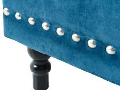 Beliani Rahi Sametti Säilytystila Tummansininen 37 X 37 Cm Loretto Fashion