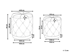 Beliani Rahi Sametti Säilytystila Valkoinen 2 Kpl Pueblo Fashion