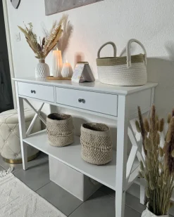 Beliani Rahi Sametti Säilytystila Valkoinen 2 Kpl Pueblo Fashion