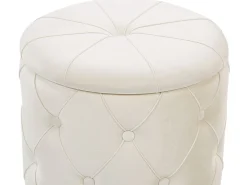 Beliani Rahi Sametti Säilytystila Valkoinen 2 Kpl Pueblo Fashion