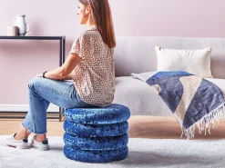 Beliani Rahi Sametti Säilytystila Laivastonsininen 45 Cm Brewton Cheap