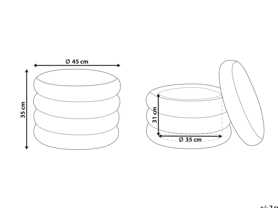 Beliani Rahi Sametti Säilytystila Laivastonsininen 45 Cm Brewton Cheap