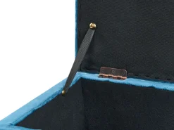 Beliani Rahi Sametti Säilytystila Tummansininen 72 X 42 Cm Michigan Online