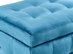 Beliani Rahi Sametti Säilytystila Tummansininen 72 X 42 Cm Michigan Online