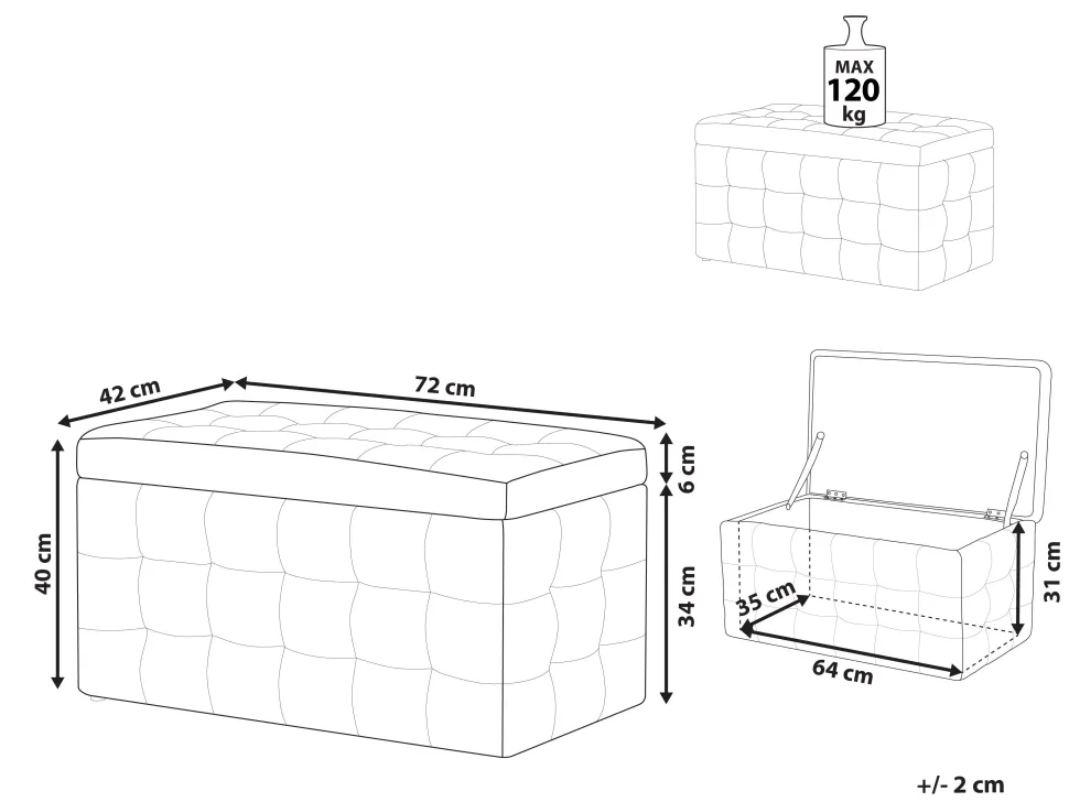 Beliani Rahi Sametti Säilytystila Merensininen 72 X 42 Cm Michigan Sale