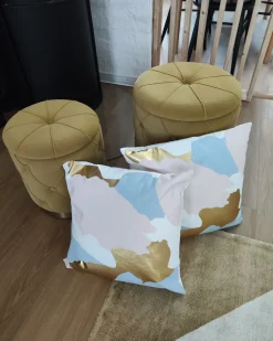 Beliani Rahi Sametti Säilytystila Sinapinkeltainen 2 Kpl Pueblo Best Sale