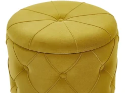 Beliani Rahi Sametti Säilytystila Sinapinkeltainen 2 Kpl Pueblo Best Sale