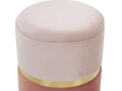 Beliani Rahi Sametti Säilytystila Vaaleanpunainen 2 Kpl Wichita Cheap