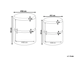 Beliani Rahi Sametti Säilytystila Vaaleanpunainen 2 Kpl Wichita Cheap