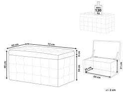 Beliani Rahi Sametti Säilytystila Vaaleanpunainen 72 X 42 Cm Michigan Best
