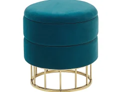 Beliani Rahi Sametti Säilytystila Sinivihrea 37 Cm Elgin Online