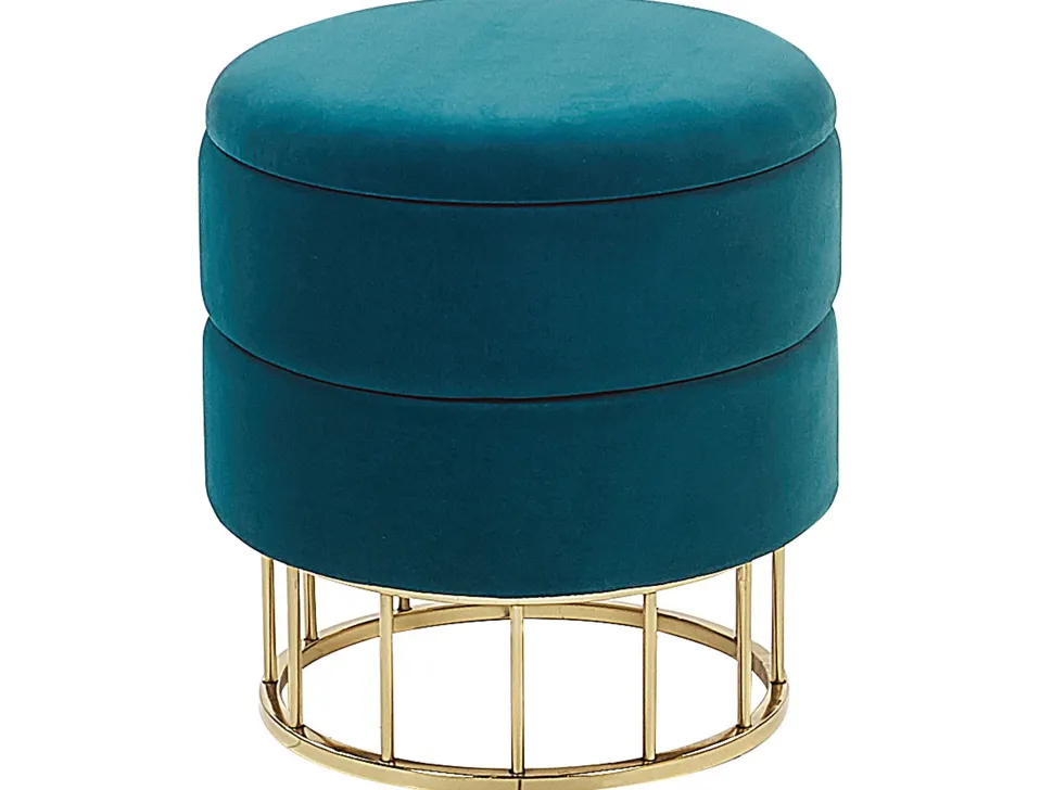 Beliani Rahi Sametti Säilytystila Sinivihrea 37 Cm Elgin Online