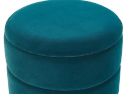 Beliani Rahi Sametti Säilytystila Sinivihrea 37 Cm Elgin Online