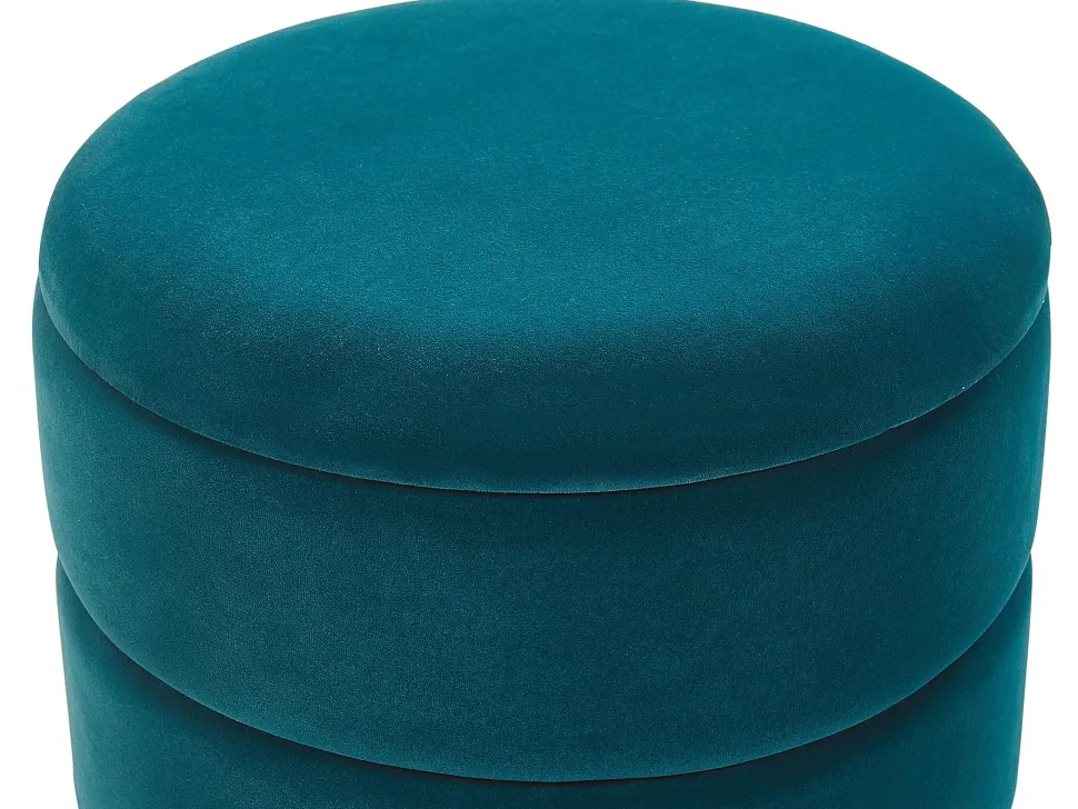 Beliani Rahi Sametti Säilytystila Sinivihrea 37 Cm Elgin Online